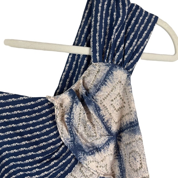 Free People | Call On Me Y2K Tank Top Cropped Indigo Blue Asymmetrical Size XS - Picture 5 of 12